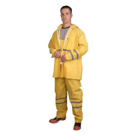 Rain Suit, 3 Piece, Yellow MPN:HV353Y6XL