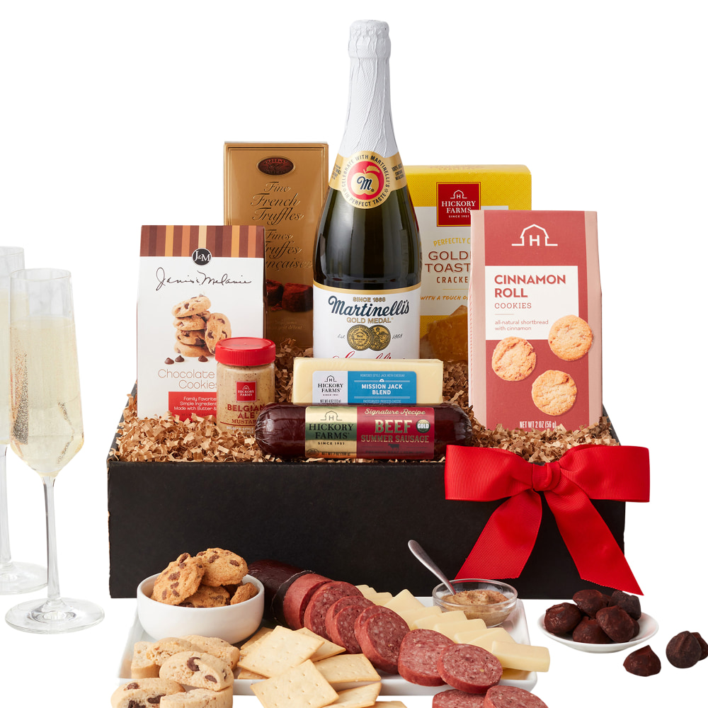 Hickory Farms - Sparkling Cider and Snacks Gift Box - 8 items MPN:26-009526