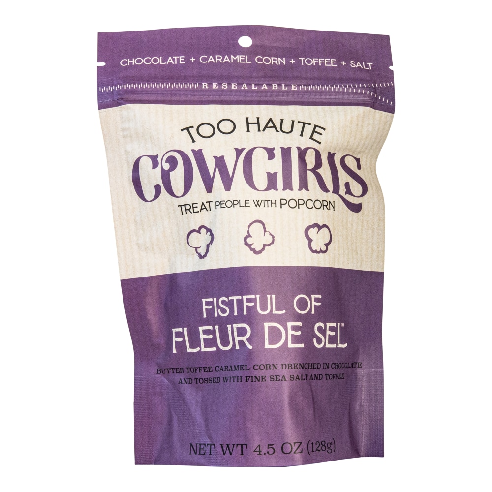 Too Haute Cowgirls Fistful of Fleur de Sel Popcorn, 4.5 Oz, Case Of 12 Bags MPN:9152