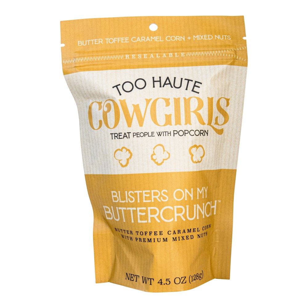 Too Haute Cowgirls Blisters On My Buttercrunch Popcorn, 4.5 Oz, Case Of 12 Bags MPN:9154