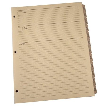 Weekly Calendar Set, 8.5 in x 11 in, Tan MPN:9260W-MX