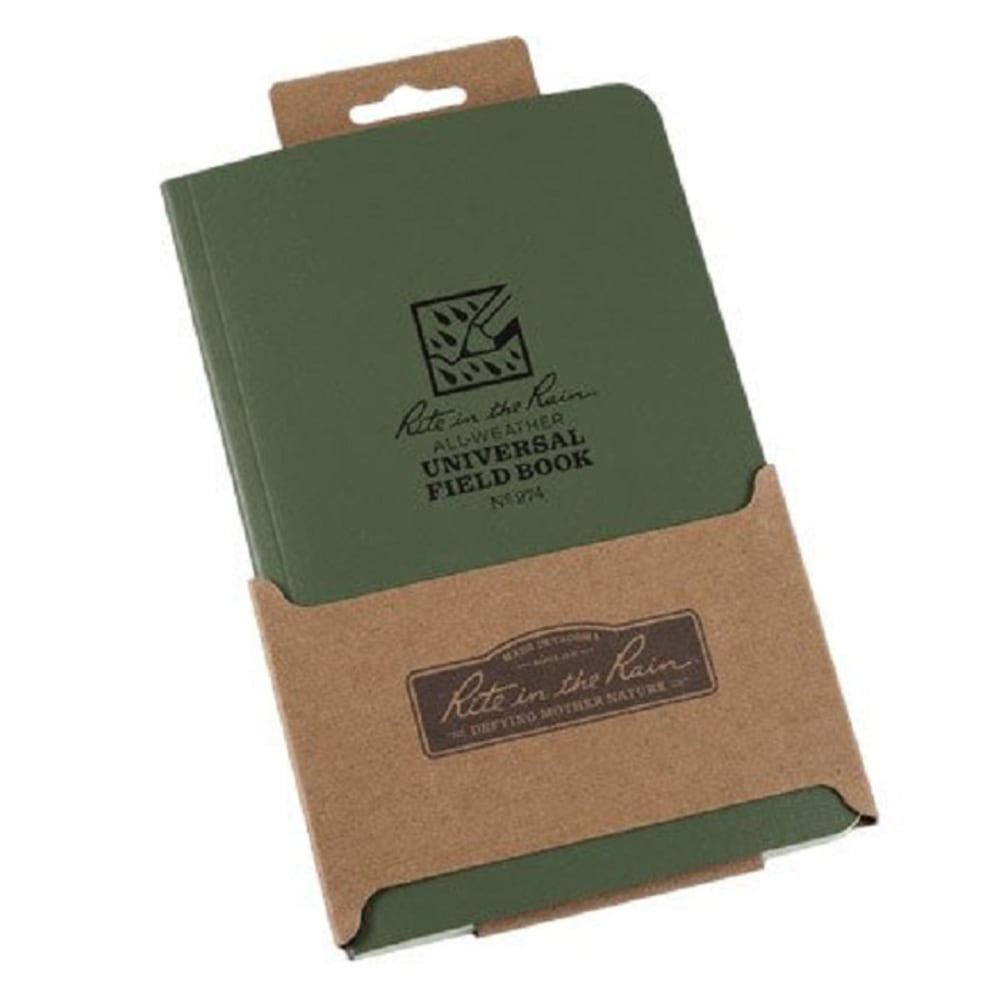 Rite in the Rain All-Weather Field Flex Bound Books, 4-1/4in x 7-1/4in, Green, Set Of 6 Books MPN:974