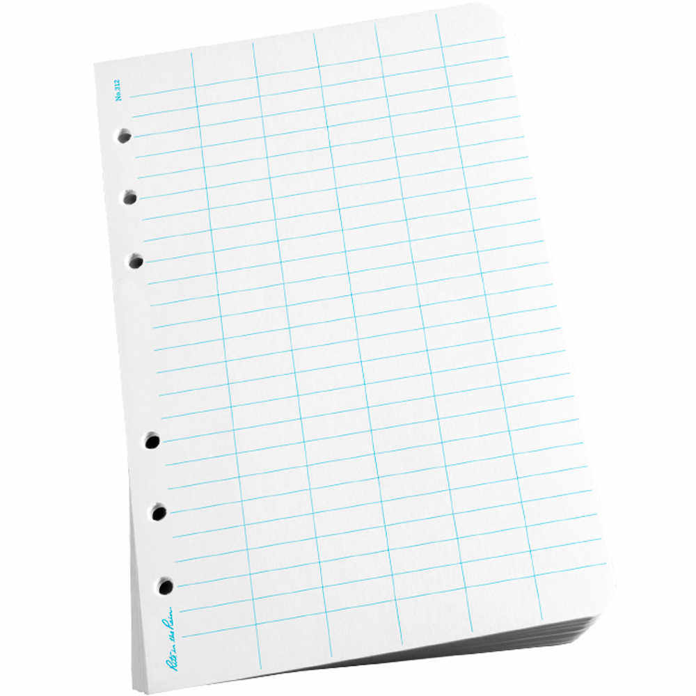 Rite in the Rain All-Weather Loose-Leaf Copy Paper, 5 Reams, White/Blue, 4 5/8in x 7in, 500 Sheets Per Case, 0.54 Lb, 85 Brightness MPN:372