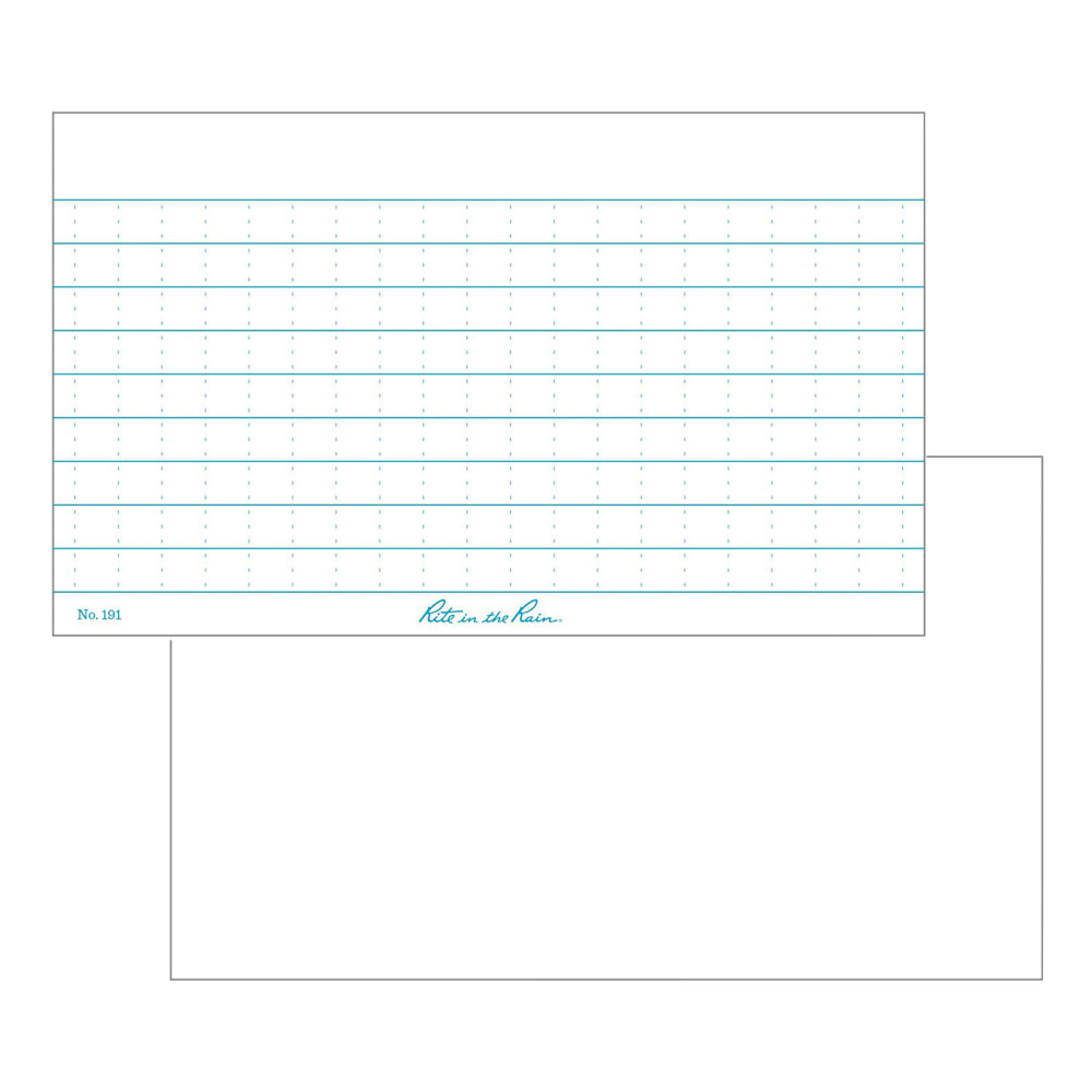 Rite In The Rain All-Weather Index Cards, 3in x 5in, White, Set Of 5 Packs MPN:191