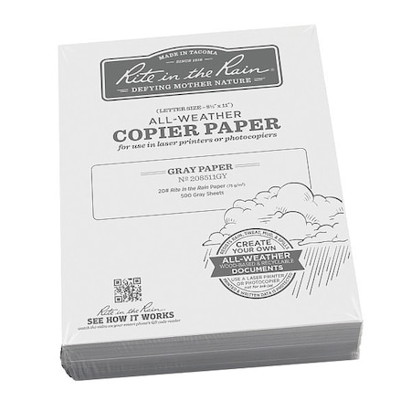 Waterproof Laser Paper, 20 lb, PK500 MPN:208511GY