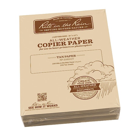 Waterproof Laser Paper, 20 lb, PK500 MPN:208511T