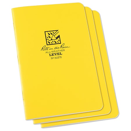 All Weather Stapled Notebook, Level, PK3 MPN:311FX