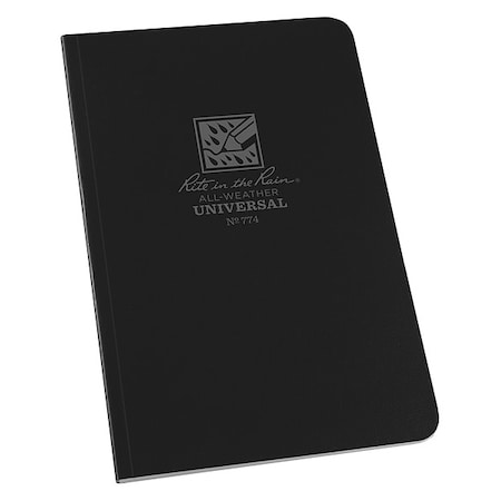 Pocket Book, 64 Sheets, Black Cover, 32lb MPN:774