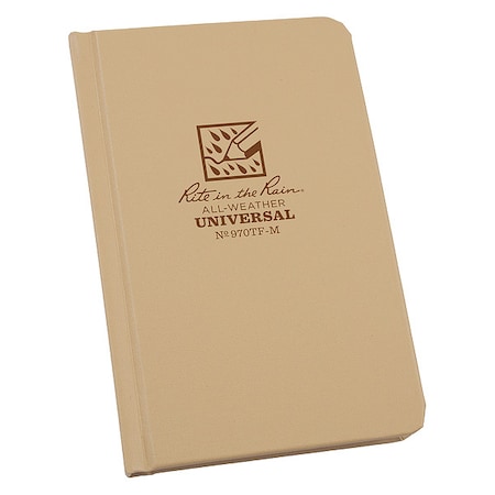 Pocket Notebook, 80 Sheets, Tan Cover MPN:970TF-M