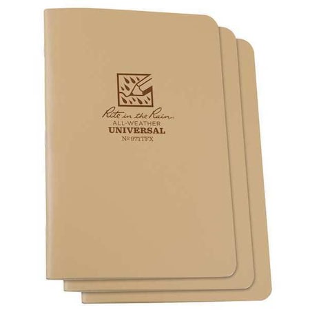 All Weather Notebook, Tan, Universal, PK3 MPN:971TFX-M