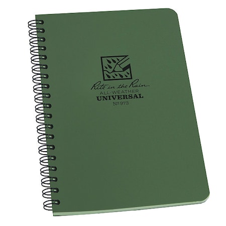 All Weather Notebook, Green Cover Color MPN:973