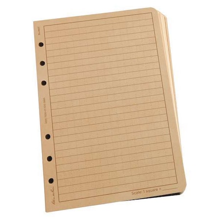 Loose Leaf Paper, 4-5/8 x 7, Tan, PK100 MPN:982T