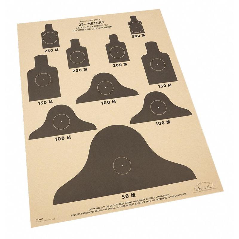 Rite In The Rain All-Weather Range Targets, 25 Meter, 22in x 17in, Pack Of 10 Targets MPN:9127X