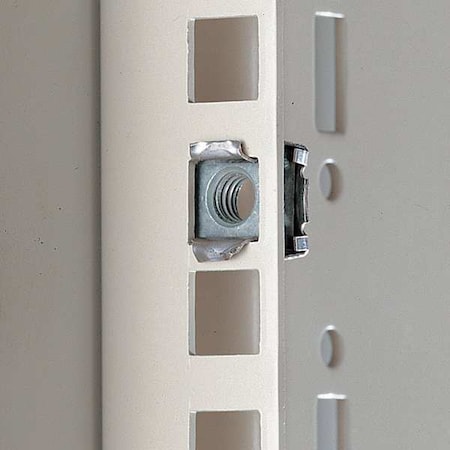 Captive Nut, M6-1.00, Cage Nut Shape, Steel, Not Graded, Zinc Plated Finish, 50 PK MPN:2092200