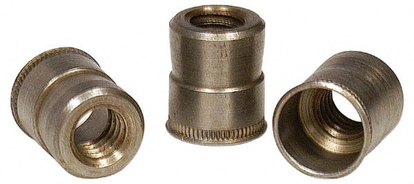M3x0.50 Metric Coarse, Uncoated, Aluminum Knurled Rivet Nut Inserts MPN:.30C1ISRAP/P50