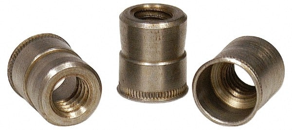 M5x0.80 Metric Coarse, Uncoated, Aluminum Knurled Rivet Nut Inserts MPN:.50C1ISRAP/P50 - Pkg Qty 50
