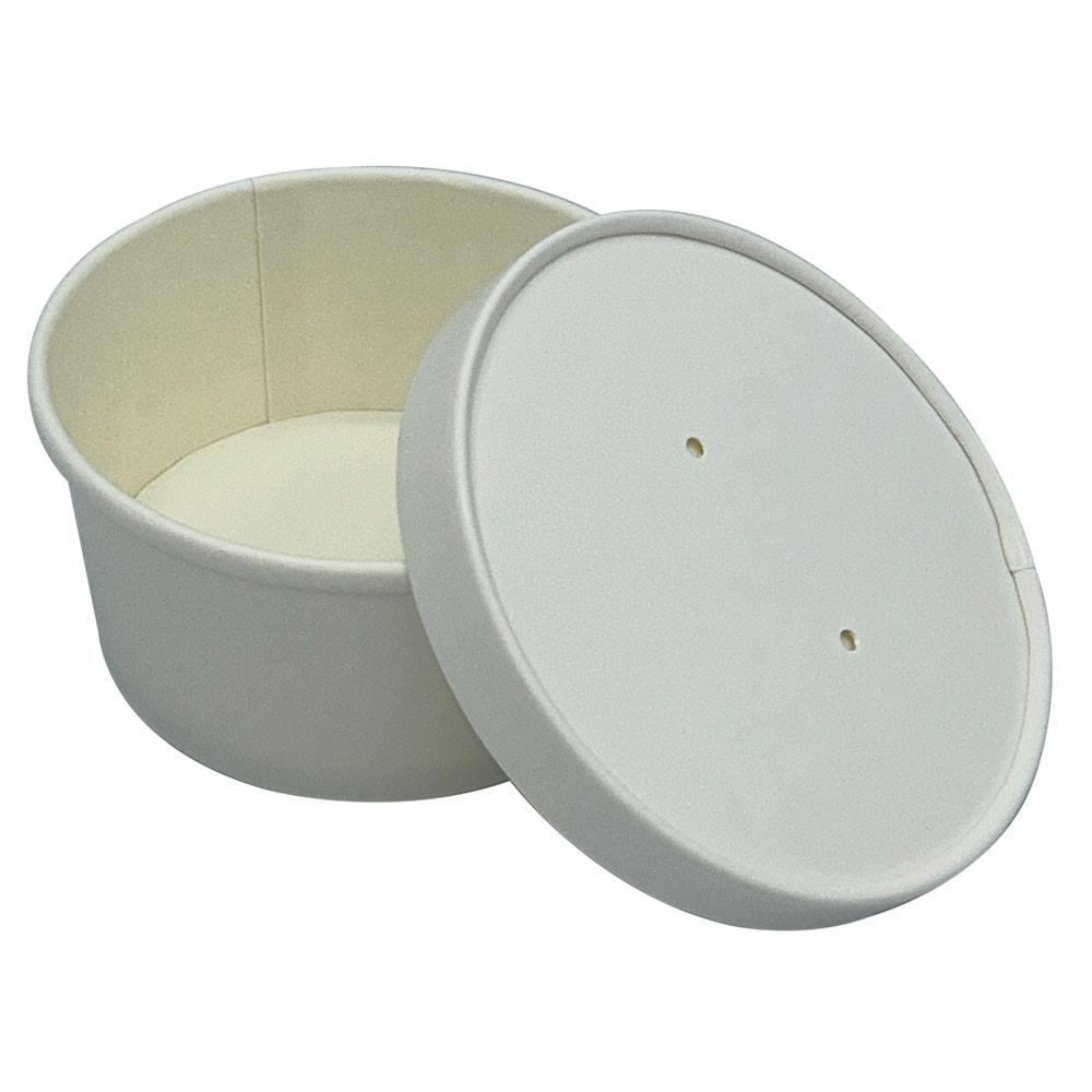 Empress Paper Food/Soup Containers With Lids, 8 Oz, White, Case Of 250 Containers MPN:EFC-8-COMBO