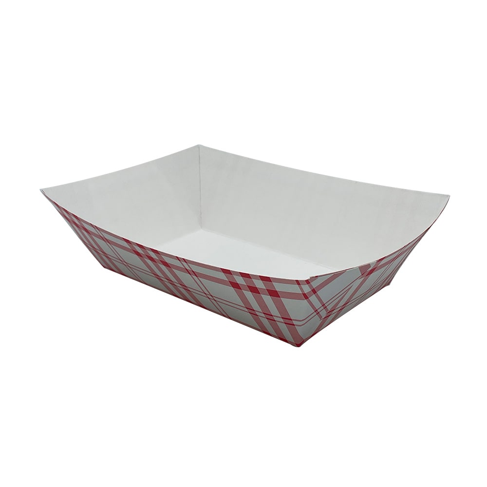 Empress Food Trays, 3 Lb, 16-11/16inH x 11-15/16inW x 8-3/4inD, Red Plaid, 250 Trays Per Pack, Case Of 2 Packs MPN:NFT300
