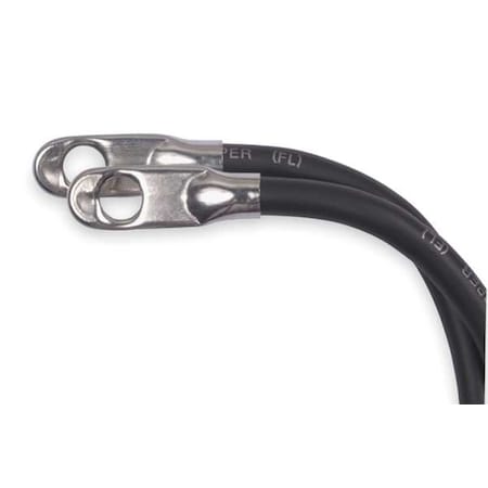 Battery Cable with Lugs, Black, 4AWG, 68 In MPN:SS68-4