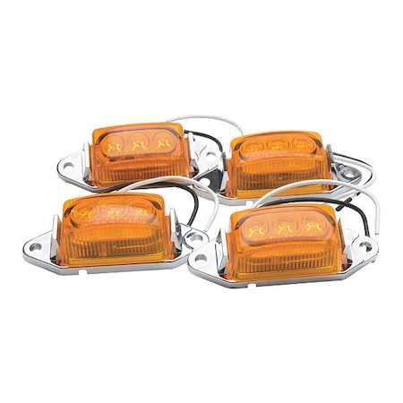 LED Clearance/Marker Lights, Amber, 1.75x1 MPN:RP-1445A/4P