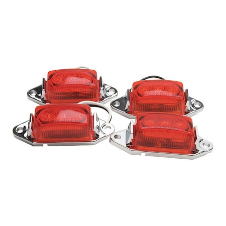 LED Clearance/Marker Lights, Red, 1.75x1 MPN:RP-1445R/4P