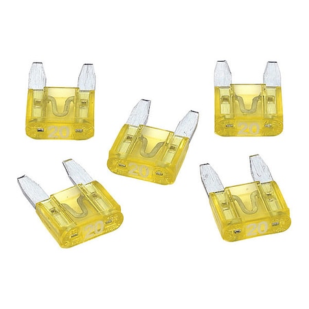 Mini Fuses, 20A, PK5 MPN:RPMINI20