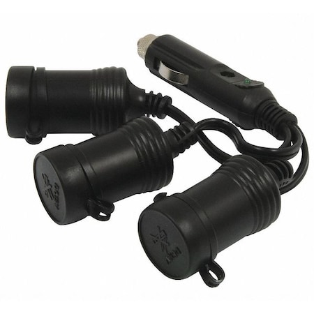 Cigarette Lighter Adapter, 3 Outlet, 12V MPN:RPPSP-211