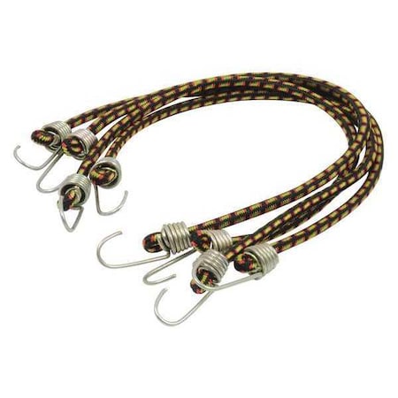 Stretch Cords, w/Metal Hooks, 10ft., PK4 MPN:RPJS-10