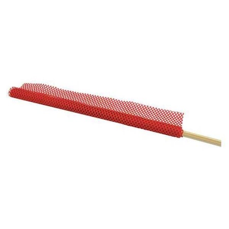 Red Mesh Warning Flag, w/Wooden, 16x16 MPN:1616S