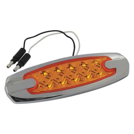 Warning Light, Amber, Led, 12V DC, Variable FPM, Surface MPN:RP1370AD