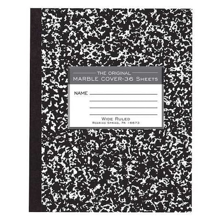 Case of Black Marble Composition Notebooks, Wide Ruled, 36 sht, 8.5