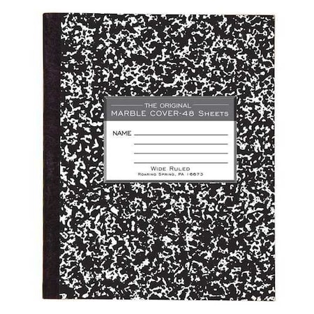 Case of Black Marble Composition Notebooks, Wide Ruled, 48 sht/book, 8.5