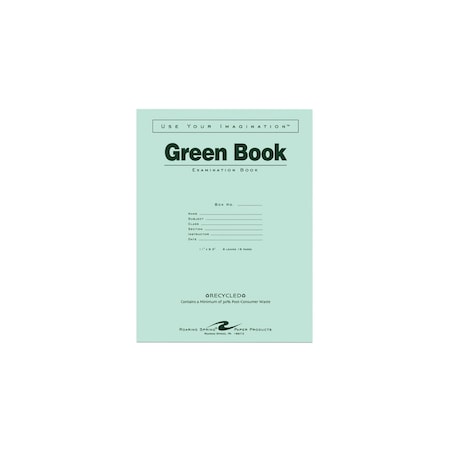 Case of Recycled Exam Green Books, 8.5
