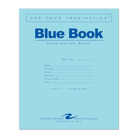 Case of Exam Blue Books, 8.5