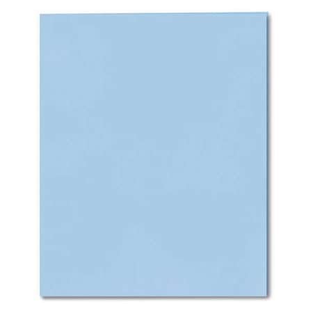 Case of Light Blue Paper Pocket Folders, 11.75