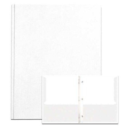 Case of White Pocket Folders w/Prongs, 11.75