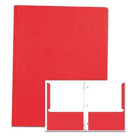 Case of Red Pocket Folders with Prongs, 11.75