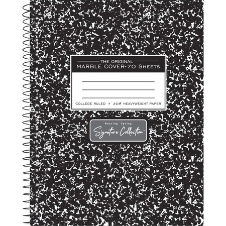 Case of Signature Black Marble Comp Notebooks, WB Spiral, 70 sht Premium 20 lb Paper, 9.75