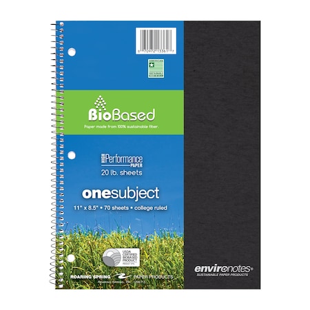 Case of Environotes Recycled 1 Subject Spiral Notebook, College Ruled, 11