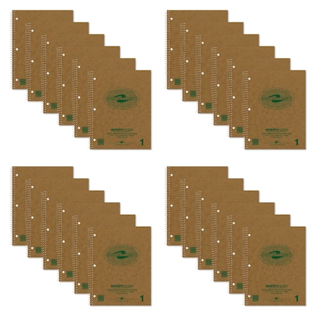 Recycled 1-Subject Spiral Notebook, PK24 MPN:13440CS