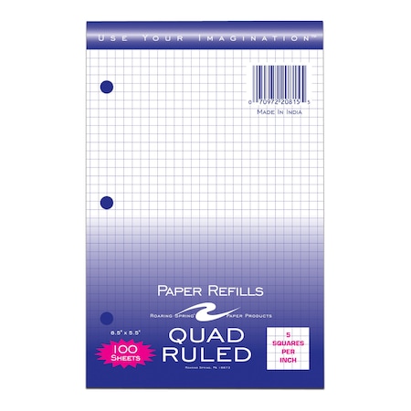 Case of Loose Leaf Graph Paper, 100 sht/pk, 8.5