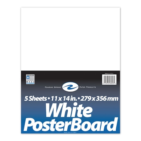 White Poster Board, 5 sheet, 11