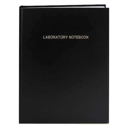 Lab Notebook, 8-3/4 in x 11-1/4 in, Black MPN:77160