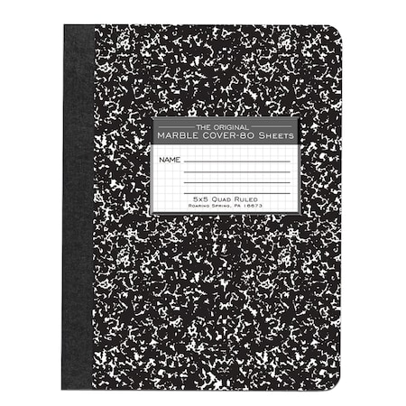 Case of Black Marble Comp Notebooks, 5x5 Graph Ruled, 80 sht, 15 lb Paper, 9.75