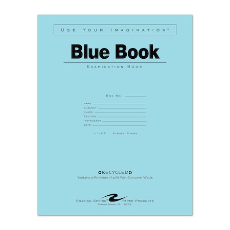 Case of Recycled Exam Blue Books, 8.5
