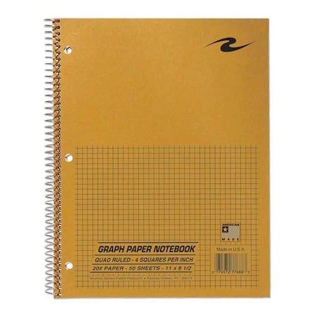 Lab Notebook, 8-1/2 in. x 11 in., Brown MPN:77688