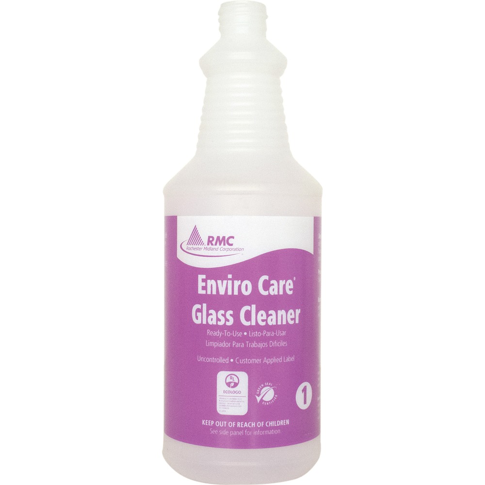 RMC Glass Cleaner Spray Bottle - 1 Each - Frosted Clear - Plastic (Min Order Qty 22) MPN:35064373