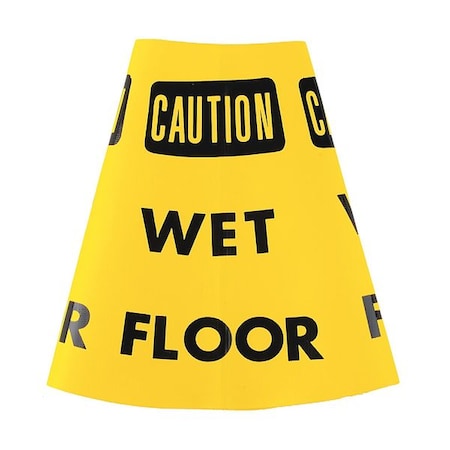 Traffic Cone Collar, Waterproof Cloth Vinyl, 10 1/2 in Height, 0.5 lb, Yellow 6 PK MPN:CS-14
