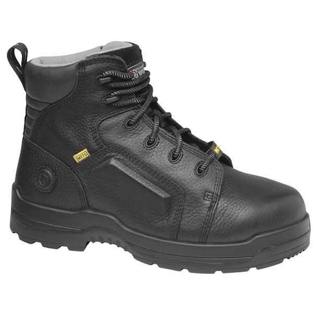 More Energy, Men's 6-Inch Work Boot, 14, W, Leather, 6 in Height, Black MPN:RK6465