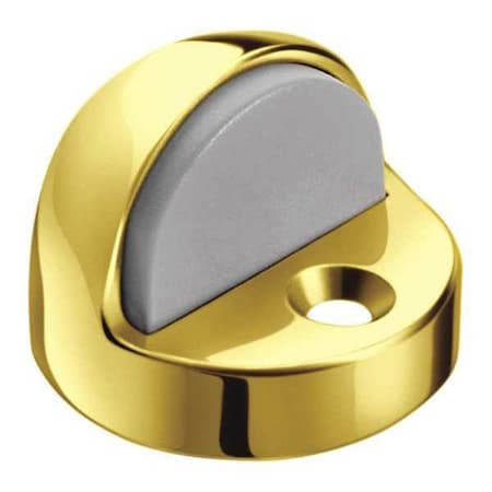Dome Door Stop, Cast Brass, 1-1/2